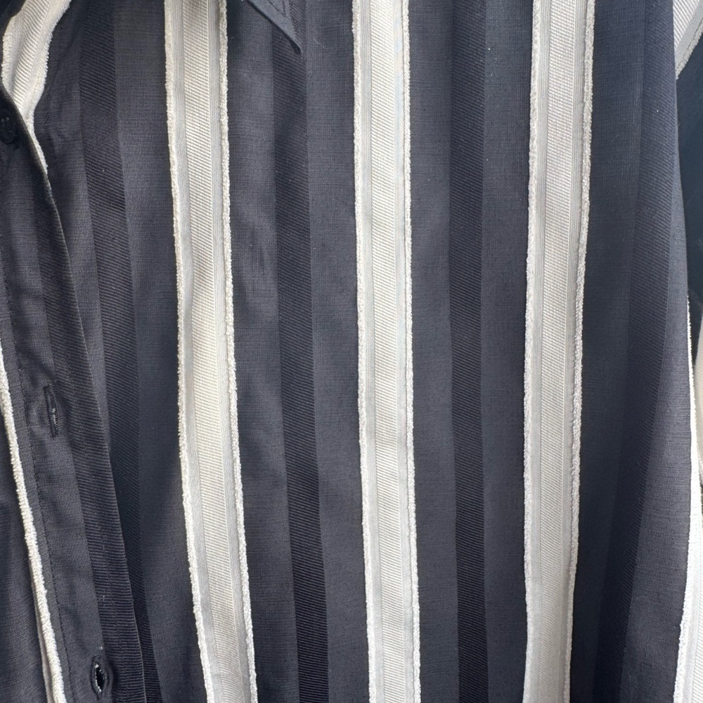 H&M Black and White Striped Blouse